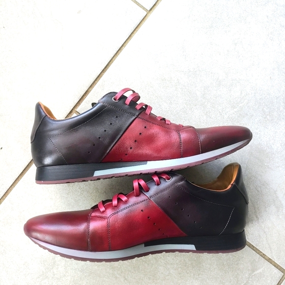 MEZLAN Italian Patina Calfskin Multitone Sneakers Men's 13 - Picture 4 of 16